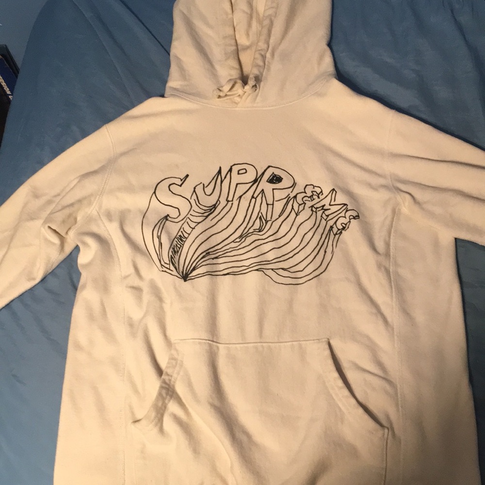 Supreme hoodie cream rare size large